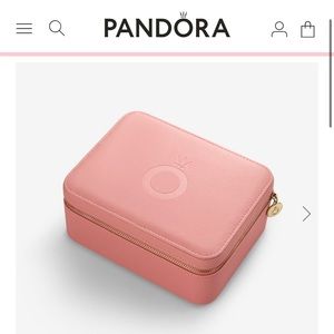 Authentic PANDORA Coral Pink Jewellery Box